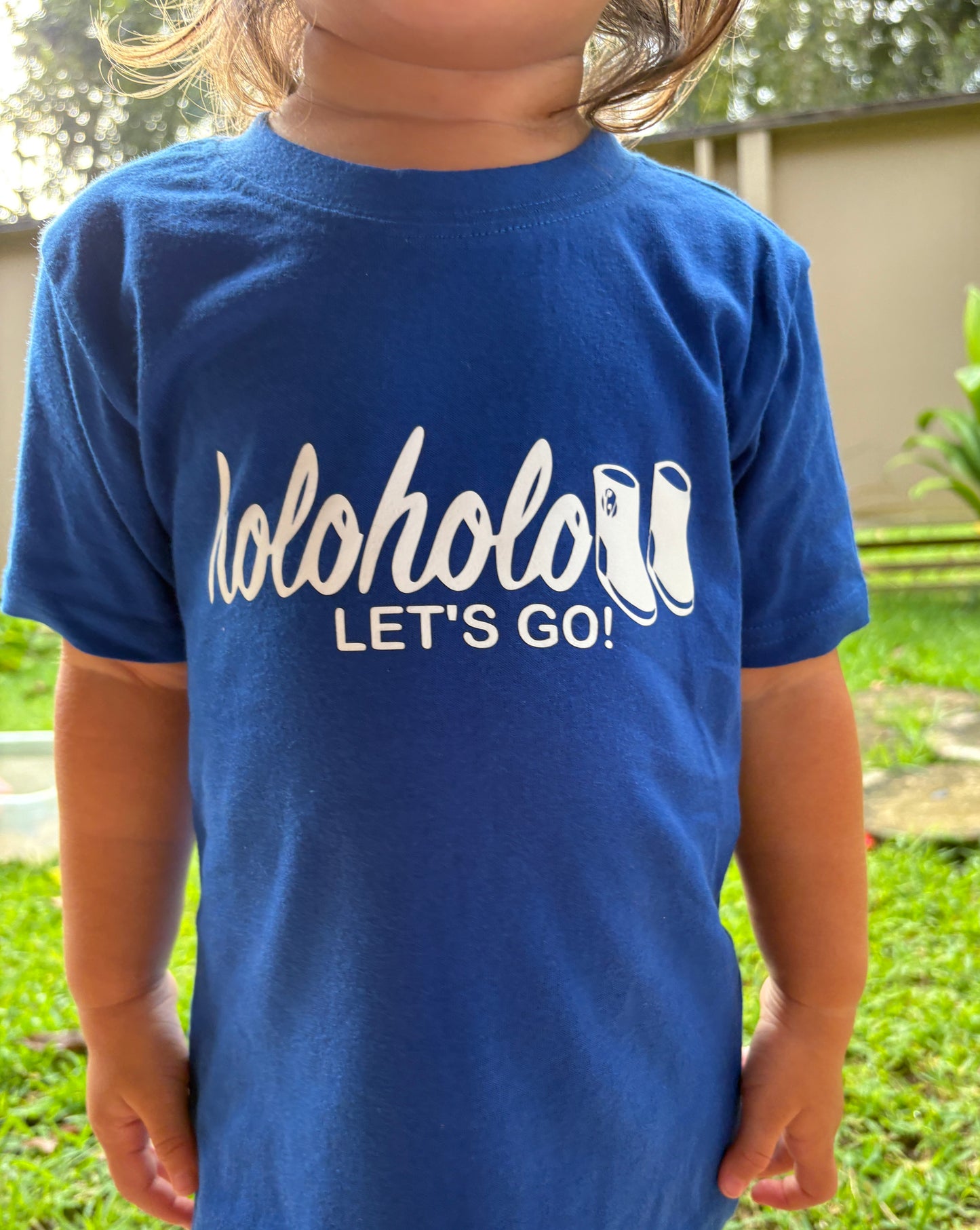 Alumni Week Blue and White Keiki Shirt
