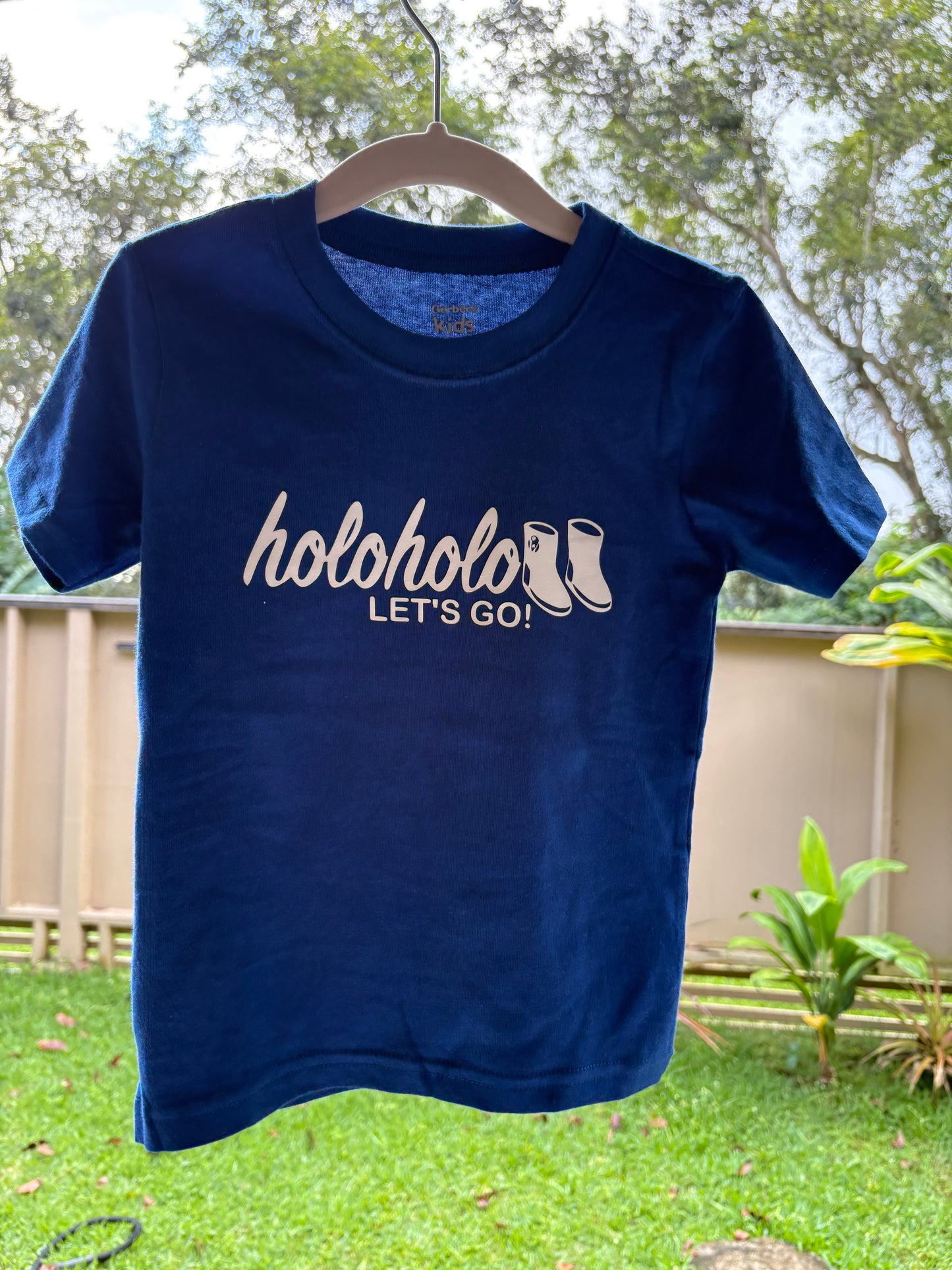 Alumni Week Blue and White Keiki Shirt